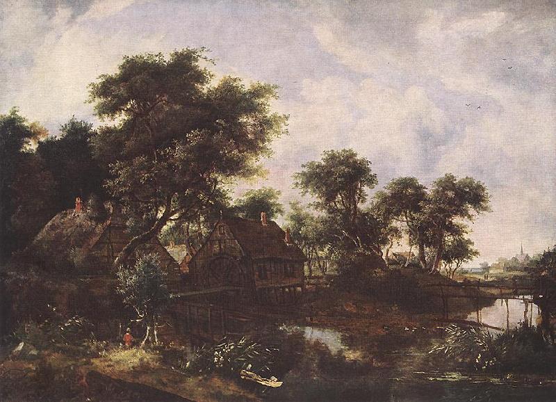 Meindert Hobbema The Watermill Oak France oil painting art
